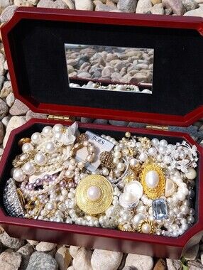 Pearl and Gold-Tone Statement Jewelry Lot